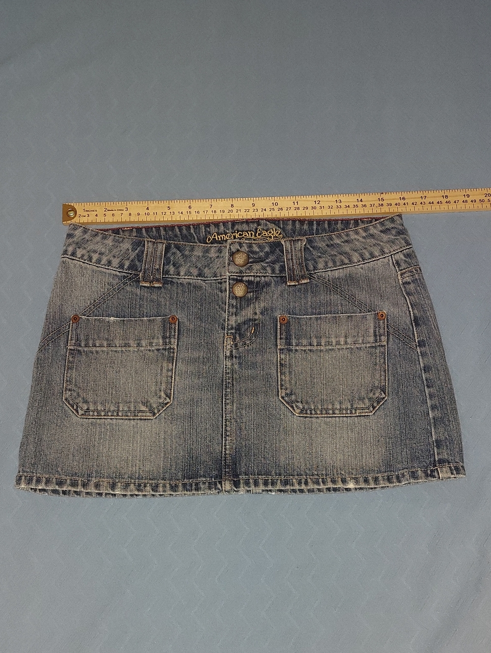 Vintage American Eagle Outfitters Light Blue Denim Mini Skirt